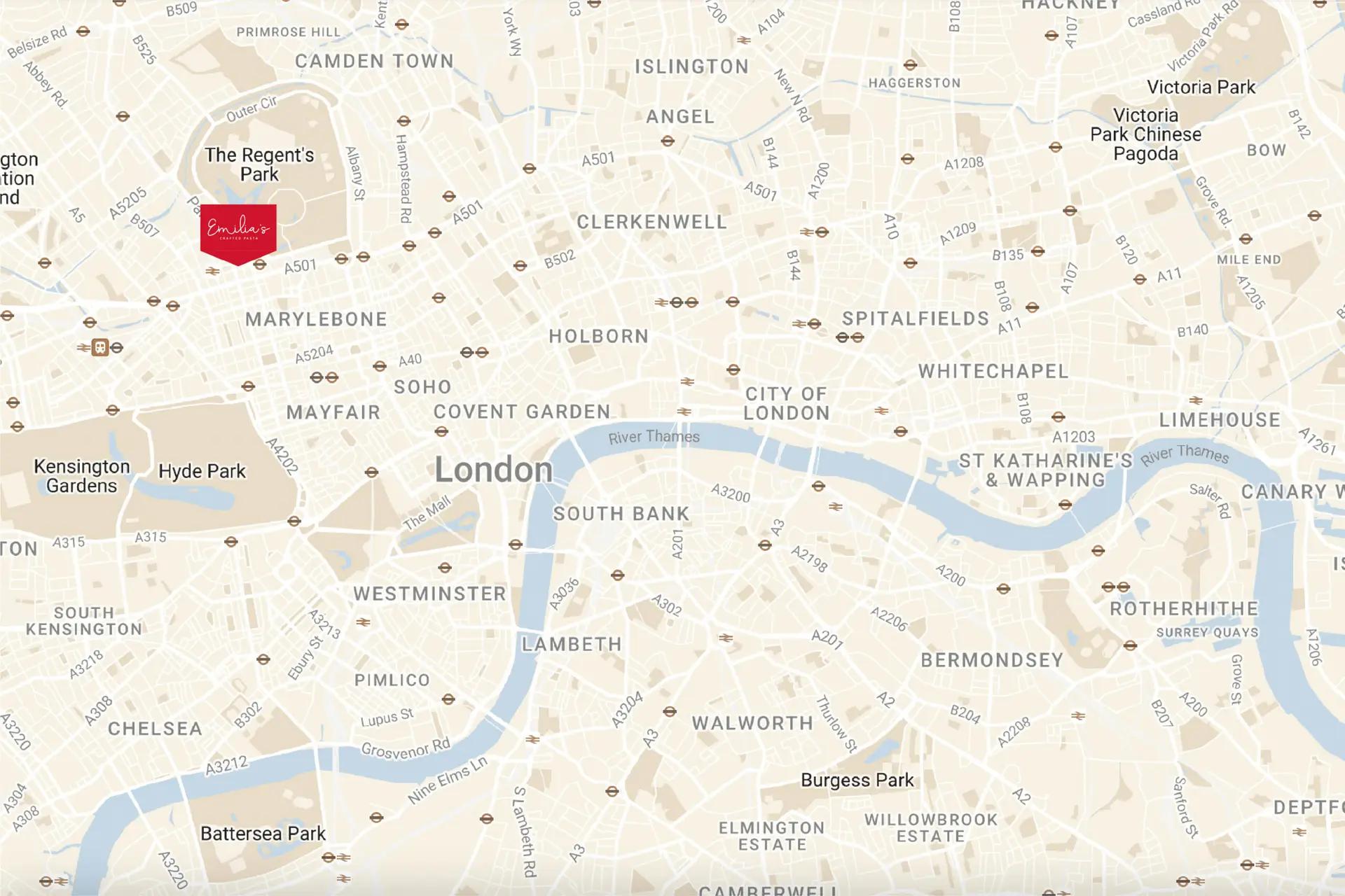 Emilia's Baker Street map