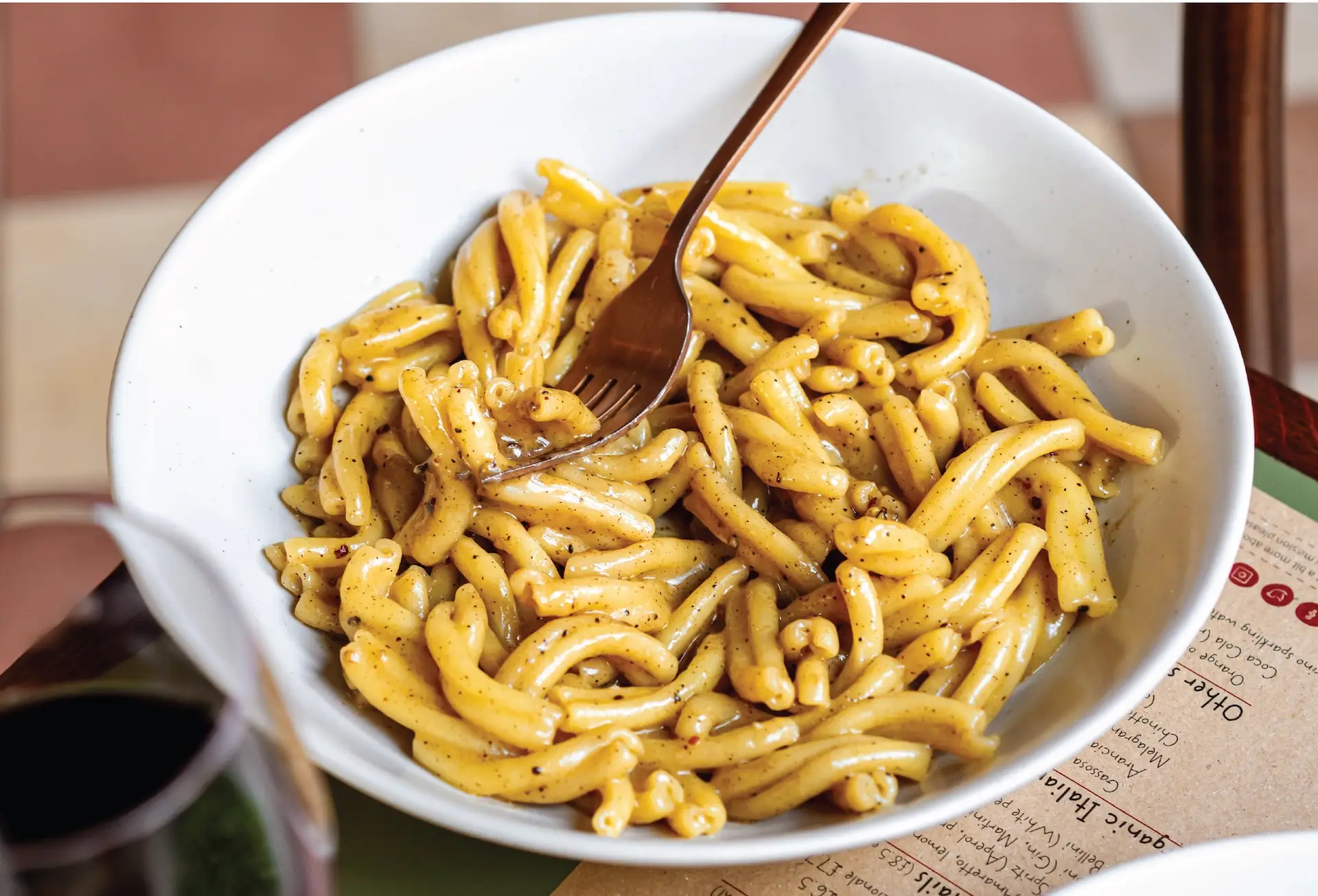 Cacio e pepe at Emilia's Italian restaurant