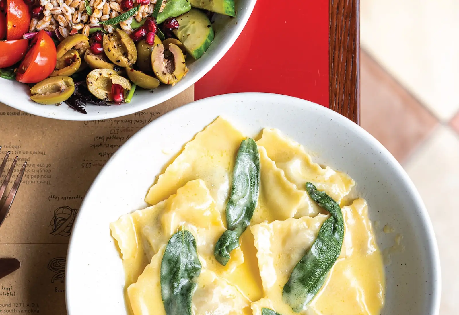 Fresh pasta at Emilia's Italian restaurant