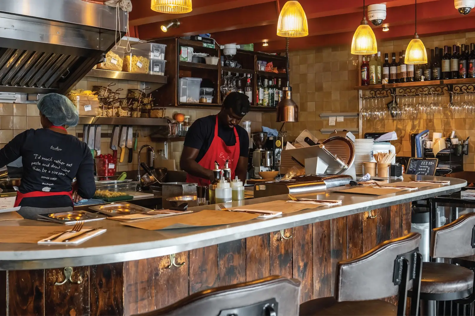 st katharine docks counter seats kitchen