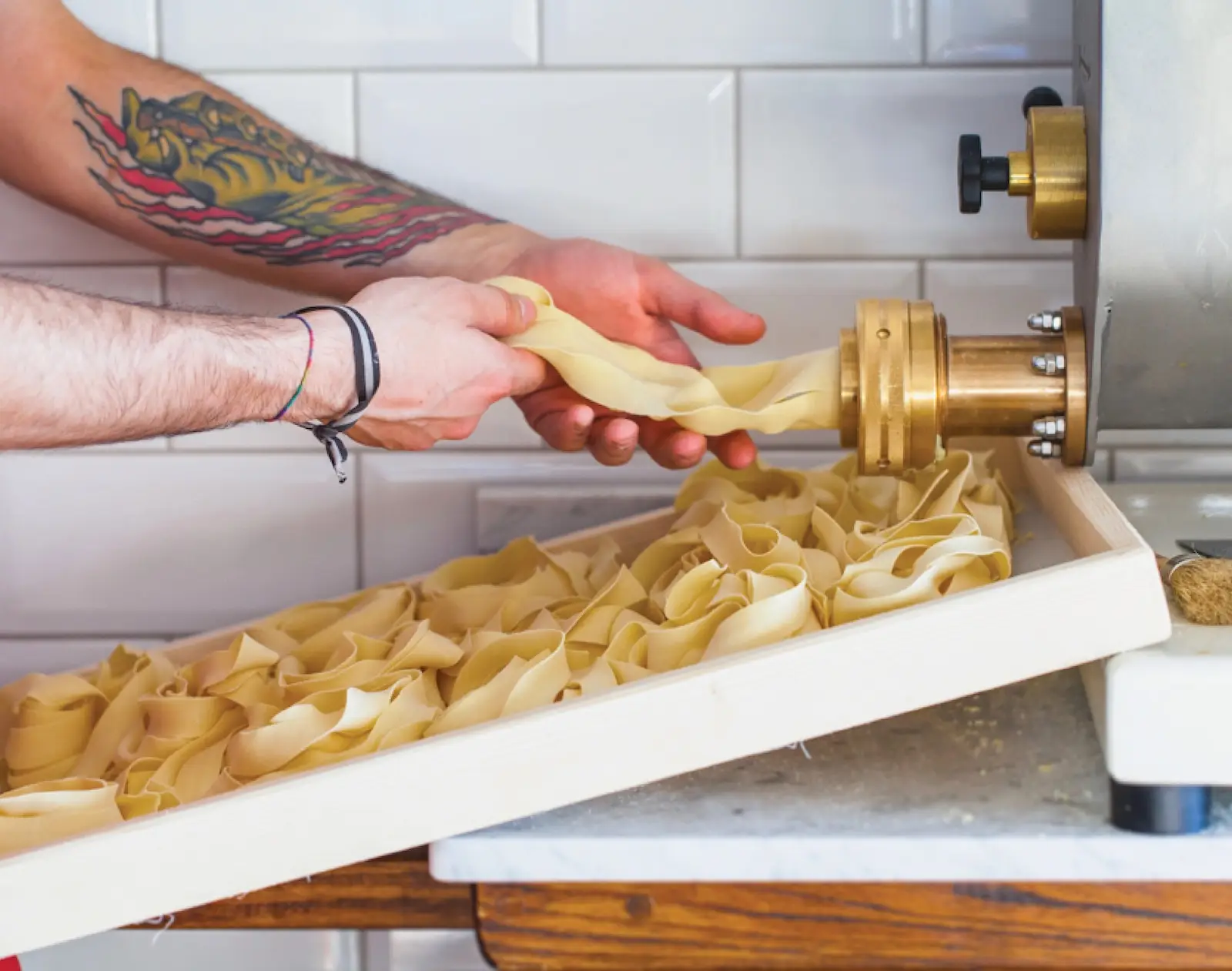 Pappardelle at Emilia's fresh pasta restaurant in London