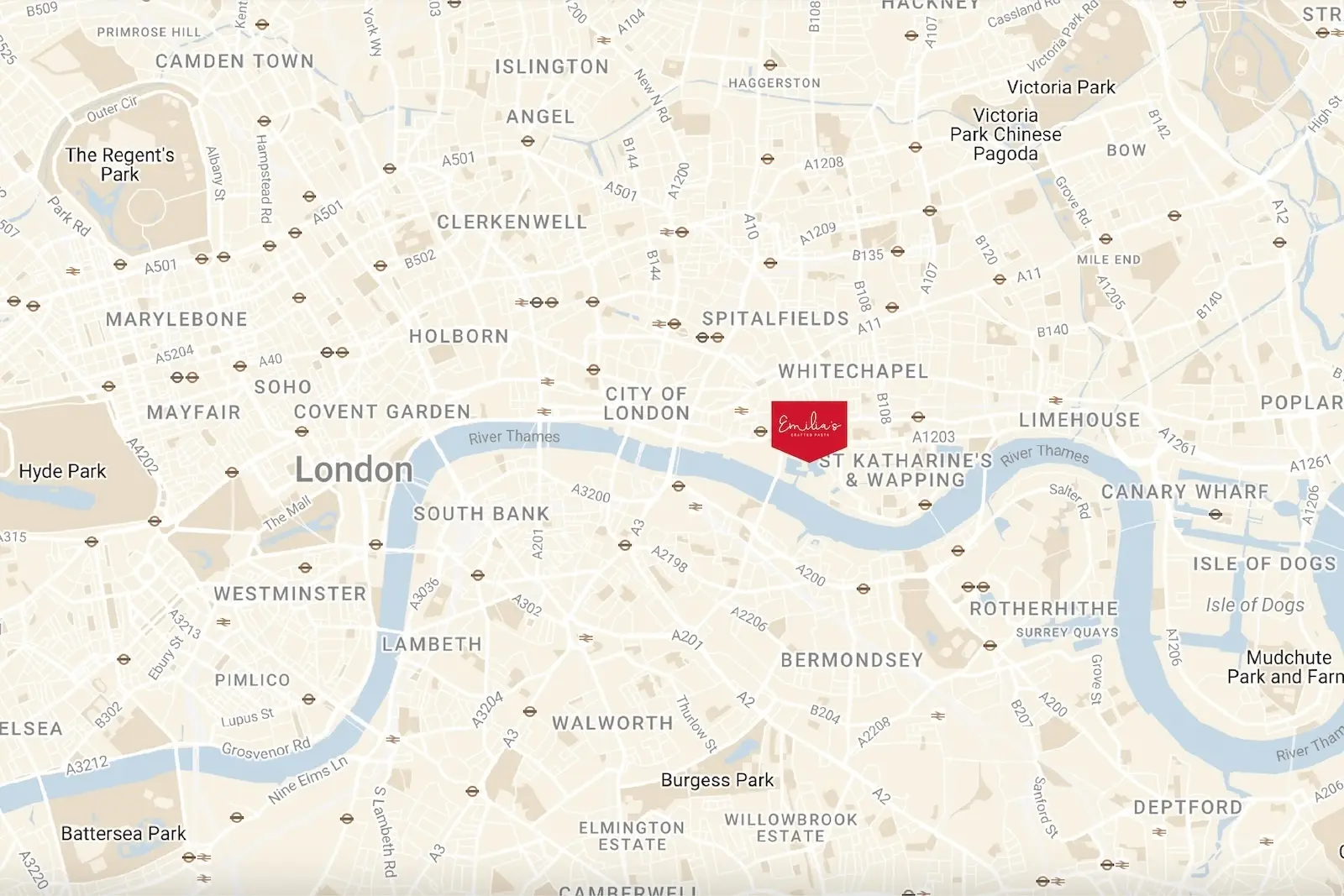 Emilias st katharine docks map